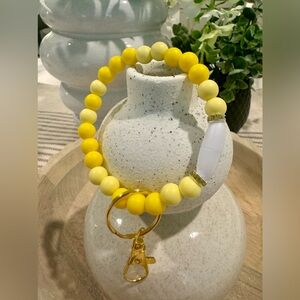 Silicone beads keychain bracelet